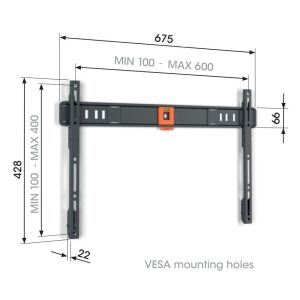 Vogel's TVM 1603, fixný TV držiak pre obrazovky 40-100", 75 kg TVM 1603