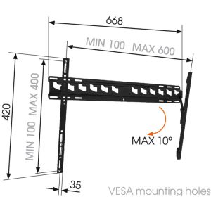 MA 4010 držiak s náklonom Vogel's pre TV 40-80" MA 4010