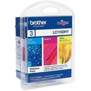 Cartridge Brother LC1100HY RBWBP, CMY, trojbalení, multipack, originál