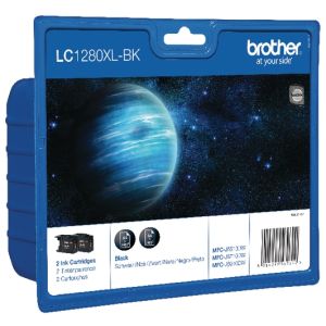 Cartridge Brother LC1280XLBKBP2, dvojbalení, černá (black), originál