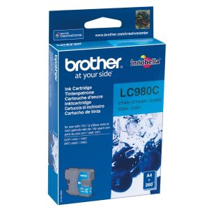 Cartridge Brother LC980C, azurová (cyan), originál