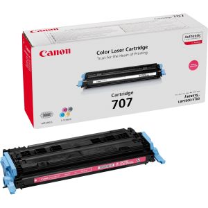 Toner Canon 707, CRG-707, purpurová (magenta), originál