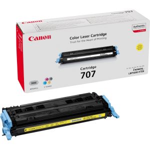 Toner Canon 707, CRG-707, žlutá (yellow), originál