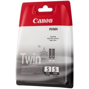 Cartridge Canon PGI-5BK, dvojbalení, černá (black), originál