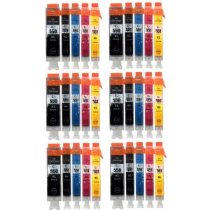 Cartridge 5 x Canon CLI-551 XL CMYK, PGI-550 XL + CLI-551 XL CMYK, PGI-550 XL ZDARMA, multipack, alternativní