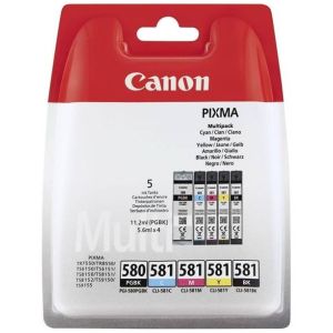 Cartridge Canon CLI-581, CMYK, PGI-580, 5-pack, multipack, originál