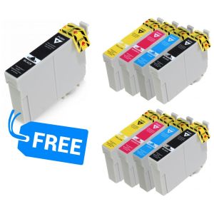 Cartridge 2 x Epson T1285, CMYK + T1281 ZDARMA, multipack, alternativní