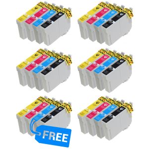 Cartridge 5 x Epson T0715, CMYK + T0715 CMYK ZDARMA, multipack, alternativní