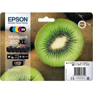 Cartridge Epson 202 XL, CMYK, pětibalení, multipack, originál