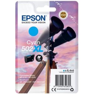 Cartridge Epson 502 XL, C13T02W24010, azurová (cyan), originál