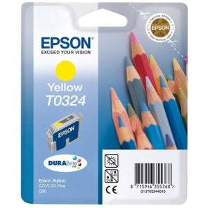 Cartridge Epson T0324, žlutá (yellow), originál