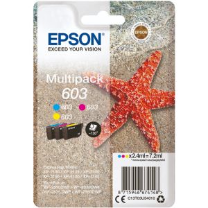 Cartridge Epson 603, C13T03U54010, CMY, trojbalení, multipack, originál