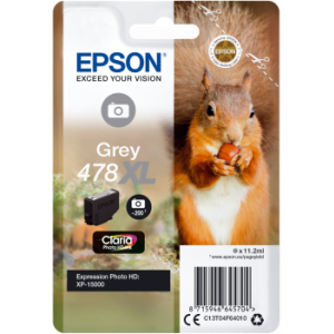 Cartridge Epson 478 XL, T04F6, C13T04F64010, šedá (gray), originál