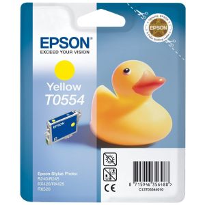 Cartridge Epson T0554, žlutá (yellow), originál