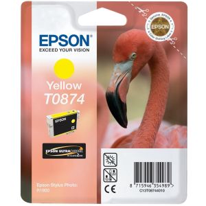 Cartridge Epson T0874, žlutá (yellow), originál