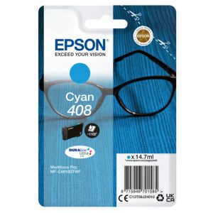 Cartridge Epson 408, C13T09J24010, T09J240, azurová (cyan), originál