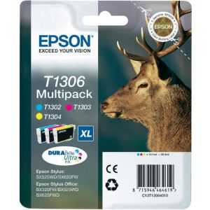 Cartridge Epson T1306, CMY, trojbalení, multipack, originál