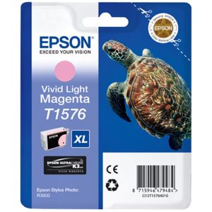 Cartridge Epson T1576, světlá purpurová (light magenta), originál