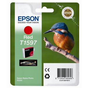 Cartridge Epson T1597, červená (red), originál