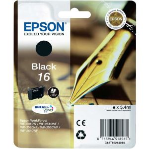 Cartridge Epson T1621 (16), C13T16214012, černá (black), originál