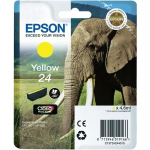 Cartridge Epson T2424 (24), C13T24244012, žlutá (yellow), originál