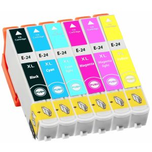 Cartridge Epson T2428 (24), C13T24284011, CMYK + LC + LM, 6-pack, multipack, alternativní