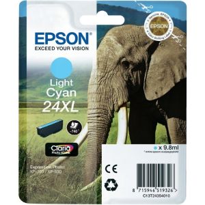 Cartridge Epson T2435 (24XL), C13T24354012, světlá azurová (light cyan), originál