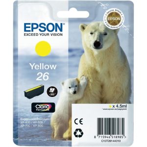 Cartridge Epson T2614 (26), C13T26144012, žlutá (yellow), originál