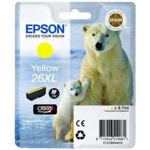 Cartridge Epson T2634 (26XL), C13T26344012, žlutá (yellow), originál