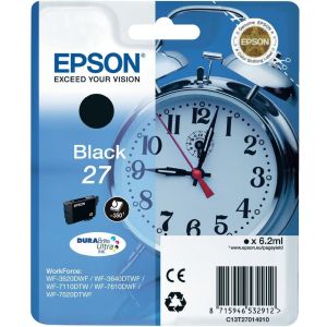 Cartridge Epson T2701 (27), C13T27014012, černá (black), originál