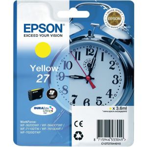 Cartridge Epson T2704 (27), C13T27044012, žlutá (yellow), originál