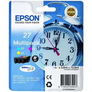 Cartridge Epson T2705 (27) , CMY, trojbalení, multipack, originál