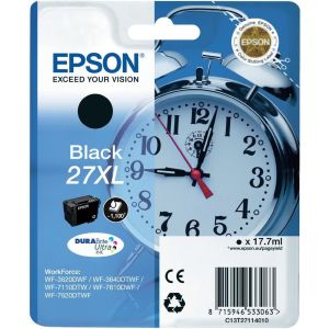 Cartridge Epson T2711 (27XL), C13T27114012, černá (black), originál