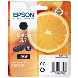 Cartridge Epson T3331 (33), C13T33314012, černá (black), originál