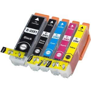 Cartridge Epson T3357 (33XL), C13T33574011, CMYK + PB, 5-pack, multipack, alternativní