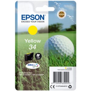 Cartridge Epson 34, T3464, C13T34644010, žlutá (yellow), originál