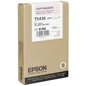 Cartridge Epson T5436, světlá purpurová (light magenta), originál