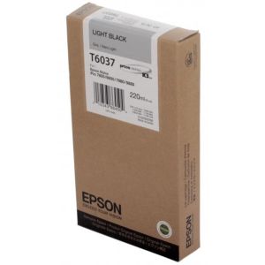 Cartridge Epson T6037, světlá černá (light black), originál