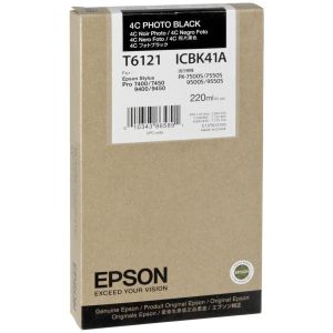 Cartridge Epson T6121, foto černá (photo black), originál