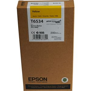 Cartridge Epson T6534, žlutá (yellow), originál