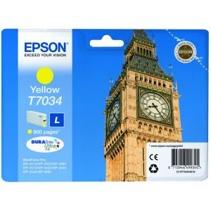 Cartridge Epson T7034, žlutá (yellow), originál