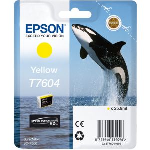 Cartridge Epson T7604, žlutá (yellow), originál