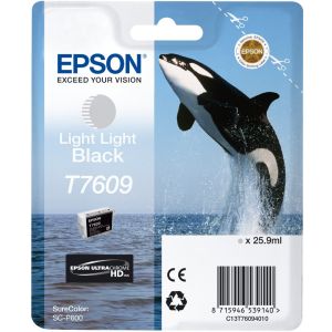 Cartridge Epson T7609, světlá černá (light black), originál