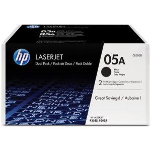 Toner HP CE505AD (05A), dvojbalení, černá (black), originál