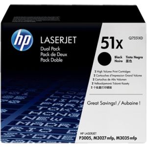 Toner HP Q7551XD (51X), dvojbalení, černá (black), originál