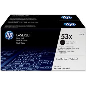 Toner HP Q7553XD (53X), dvojbalení, černá (black), originál