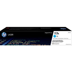 Toner HP W2071A (117A), azurová (cyan), originál