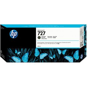 Cartridge HP 727, C1Q12A, matná černá (matte black), originál