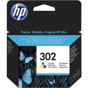 Cartridge HP 302 (F6U65AE), barevná (tricolor), originál