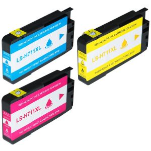 Cartridge HP 711 (P2V32A), trojbalení, multipack, alternativní